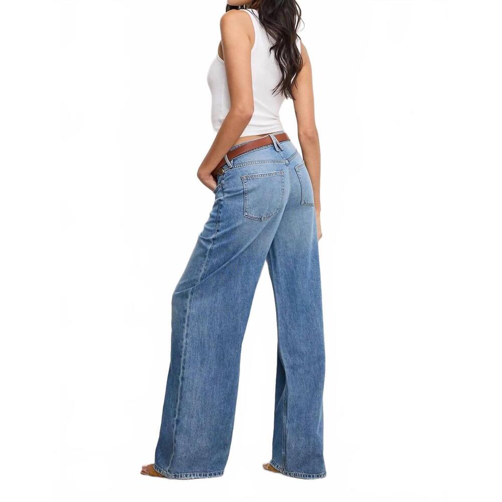 NEW GOOD AMERICAN weightless good standard ease jeans in indigo961 - Picture 2 of 6
